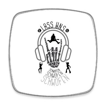 Let's Swoon, Dancing Tshirt, Shirt, Fun - Square fridge magnet - white - Front