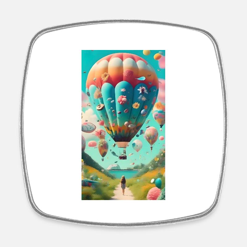 Ballon Balon - Magnet carré - blanc