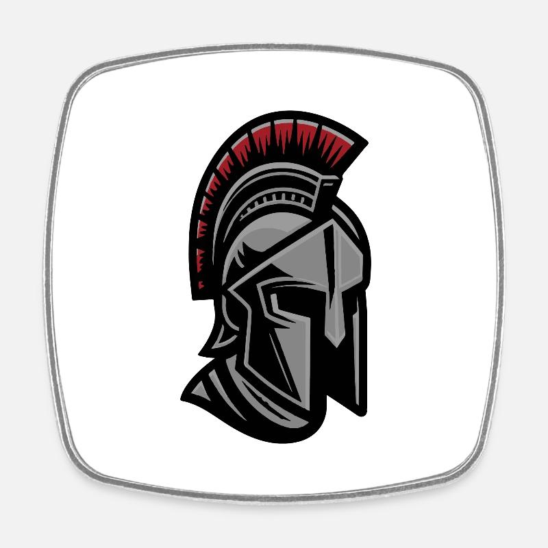 Casque Leonidas Spartan Warrior - Magnet carré - blanc