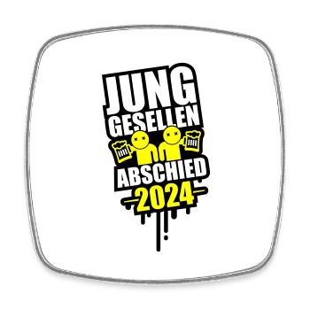Bachelor Party 2024 Bachelor Party - Square fridge magnet - white - Front