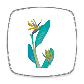 Paradiesvogel-Pflanze - Viereckiger Kühlschrankmagnet - Weiß - Vorne