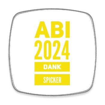 Abitur 2024 funny sayings - Square fridge magnet - white - Front