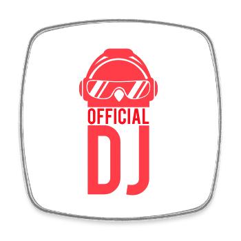 Pinguin Official DJ Vogel Party Club Musik Feiern - Viereckiger Kühlschrankmagnet - Weiß - Vorne