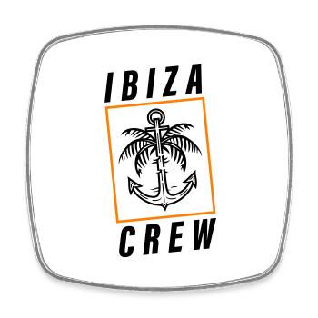 Ibiza Crew Anchor Palm Tree Holidays - Square fridge magnet - white - Front
