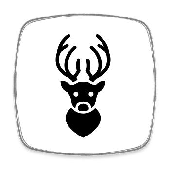 Christmas Reindeer - Square fridge magnet - white - Front