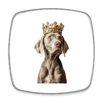 Weimaraner - Viereckiger Kühlschrankmagnet - Weiß - Vorne