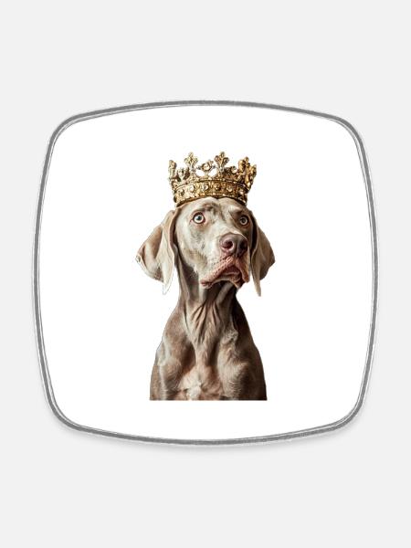 Weimaraner - Magnet carré - blanc