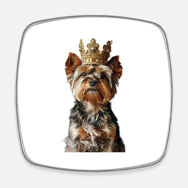 Yorkshire Terrier - Magnet carré - blanc
