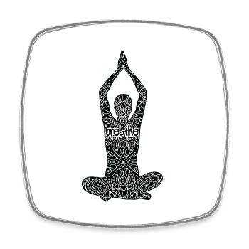 Yoga Meditation Spa Namaste - Viereckiger Kühlschrankmagnet - Weiß - Vorne