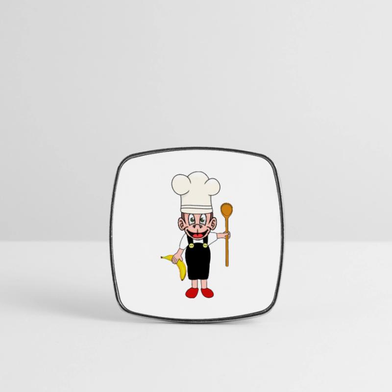 Monkey Bananas Kitchen Cooking Hobby Chef Monkey Square fridge magnet