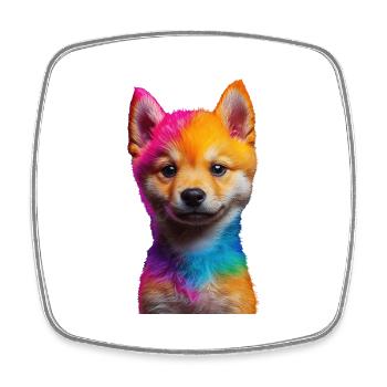 Shiba Inu - Viereckiger Kühlschrankmagnet - Weiß - Vorne