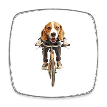 Beagle - Viereckiger Kühlschrankmagnet - Weiß - Vorne