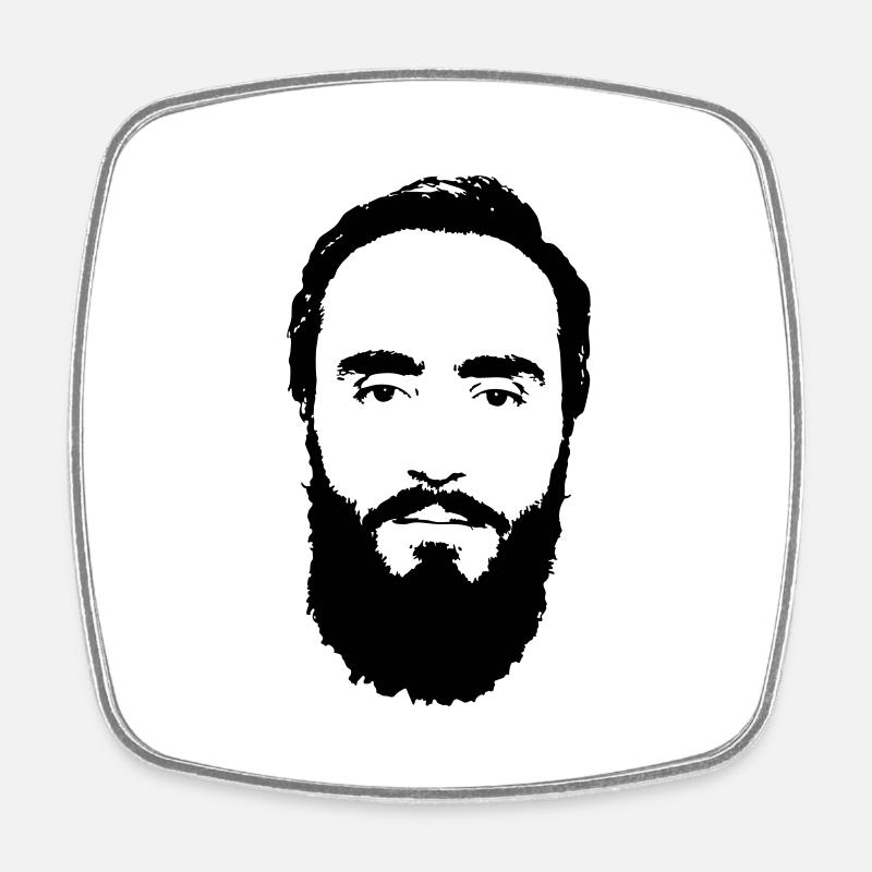 Dudaev Hero Logo - Square fridge magnet - white