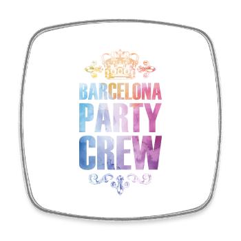 Barcelona Party Crew Bunt Urlaub - Viereckiger Kühlschrankmagnet - Weiß - Vorne