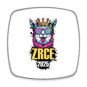 Zrce 2025 Alpaka Party Urlaub - Viereckiger Kühlschrankmagnet - Weiß - Vorne