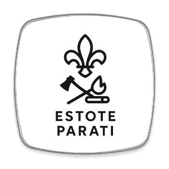 Scout Estote Parati - Square fridge magnet - white - Front