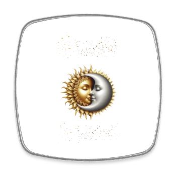 Sonne Mond Liebe - Viereckiger Kühlschrankmagnet - Weiß - Vorne