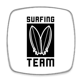Surfing Team - Viereckiger Kühlschrankmagnet - Weiß - Vorne