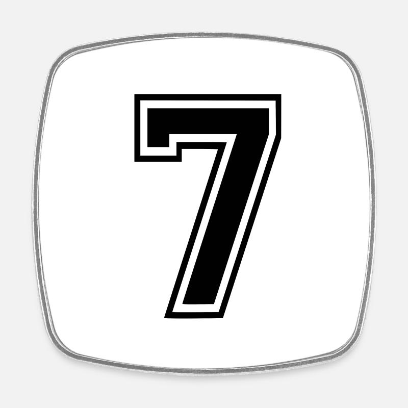 7 - Viereckiger Kühlschrankmagnet - Weiß