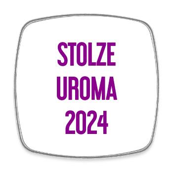 Stolze Uroma 2024 - Viereckiger Kühlschrankmagnet - Weiß - Vorne