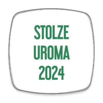 Stolze Uroma 2024 - Viereckiger Kühlschrankmagnet - Weiß - Vorne