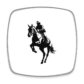 Horse Riding - Equine Desig - Viereckiger Kühlschrankmagnet - Weiß - Vorne