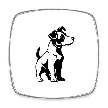 Jack Russell Terrier - Pet Dog Design - Viereckiger Kühlschrankmagnet - Weiß - Vorne