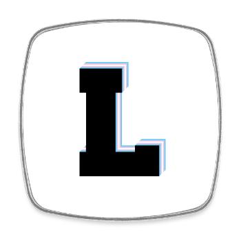 Lettre L - Drapeau transgenre - Magnet carré - blanc - Devant
