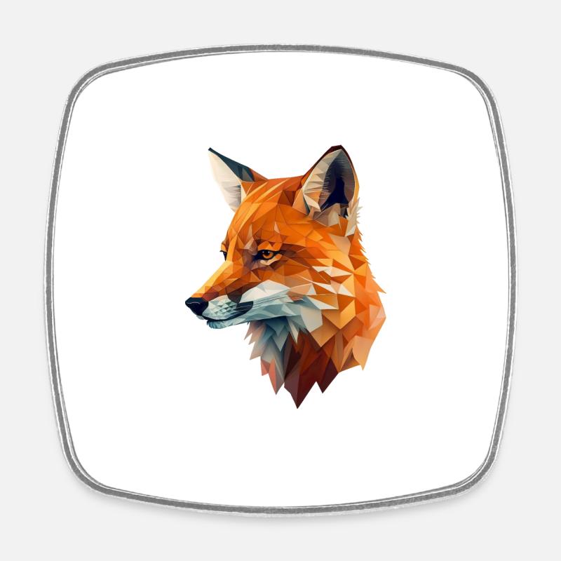 FOX - Viereckiger Kühlschrankmagnet - Weiß