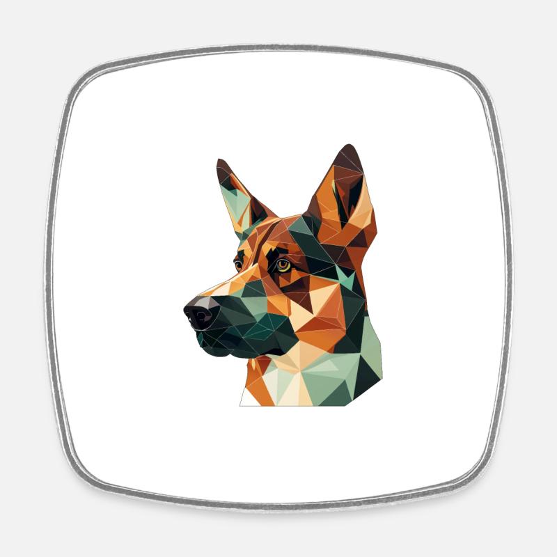 SHEEPDOG - Square fridge magnet - white