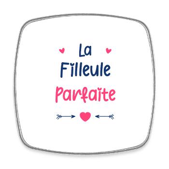 Parfaite Filleule - Magnet carré - blanc - Devant