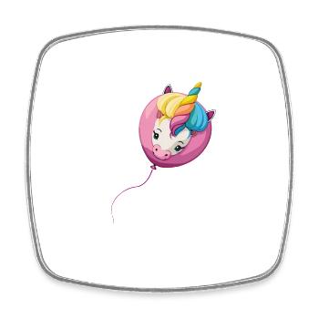 Einhorn Ballon - Viereckiger Kühlschrankmagnet - Weiß - Vorne
