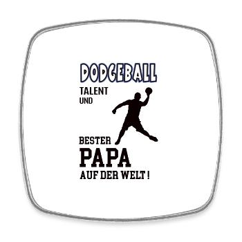 Dodgeball Spieler Dodgeballer Papa Vater Mann - Viereckiger Kühlschrankmagnet - Weiß - Vorne
