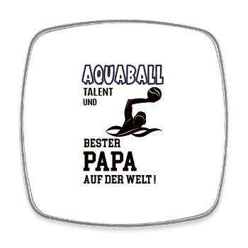 Aquaball Spieler Aquaballer Papa Vater Wasserball - Viereckiger Kühlschrankmagnet - Weiß - Vorne