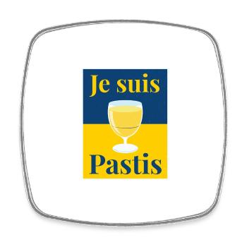 Je suis Pastis - Pour les fans d'apéro - Magnet carré - blanc - Devant