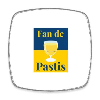 Fan de pastis et amoureux de l'apéro - Magnet carré - blanc - Devant