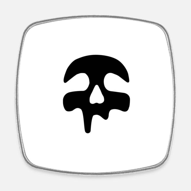 MeltySkull skull - Magnet carré - blanc