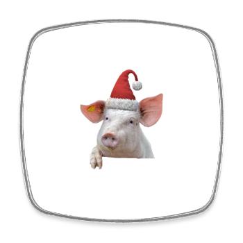 Saugeile Weihnachten - Viereckiger Kühlschrankmagnet - Weiß - Vorne