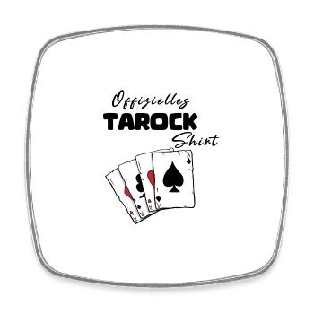 Tarock Offizielles Shirt - Viereckiger Kühlschrankmagnet - Weiß - Vorne