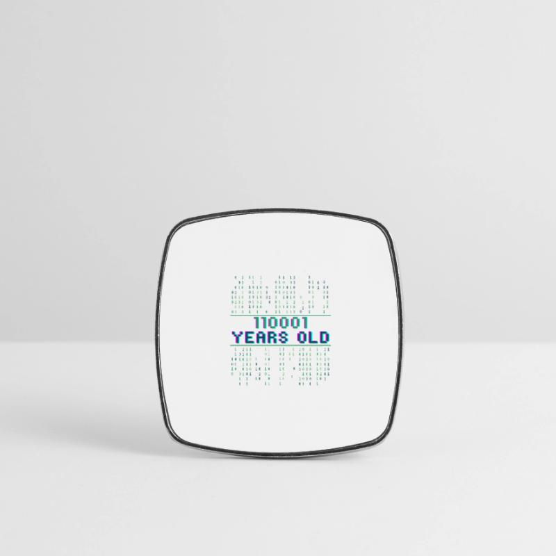 49. Geburtstag 49 Jahre alt Binärcode Coder Viereckiger Kühlschrankmagnet