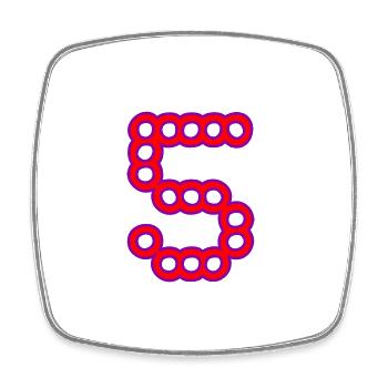 5. 5 YEARS. 5th ANNIVERSARY. 5 YEAR ANNIVERSARY - Square fridge magnet - white - Front