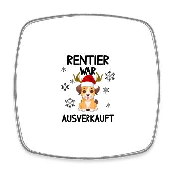 Weihnachten - Rentier war ausverkauft lustige Hund - Viereckiger Kühlschrankmagnet - Weiß - Vorne