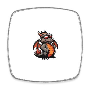 Dragon Cool Animal - Magnet carré - blanc - Devant