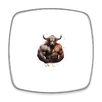 Muscles du taureau - Magnet carré - blanc - Devant