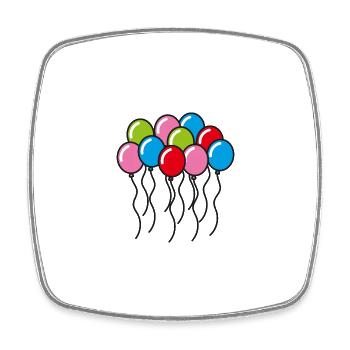 Balloons Birthday Party Birthday - Square fridge magnet - white - Front