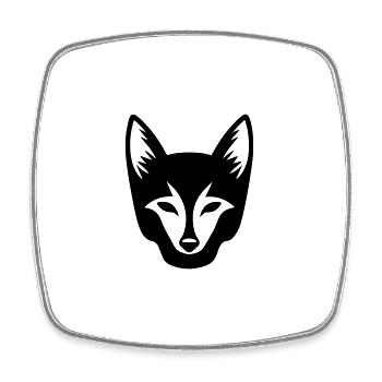 Fuchs - Viereckiger Kühlschrankmagnet - Weiß - Vorne