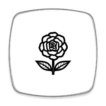 flower - Square fridge magnet - white - Front