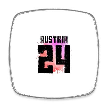 Maillot Austria 24 2024 Autriche colorée - Magnet carré - blanc - Devant