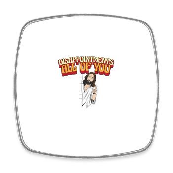 Funny Jesus Facepalm Meme Disappointments All Of - Viereckiger Kühlschrankmagnet - Weiß - Vorne