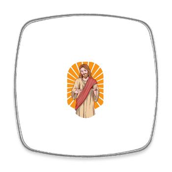 Disappointments All Of You Funny Jesus Facepalm - Viereckiger Kühlschrankmagnet - Weiß - Vorne